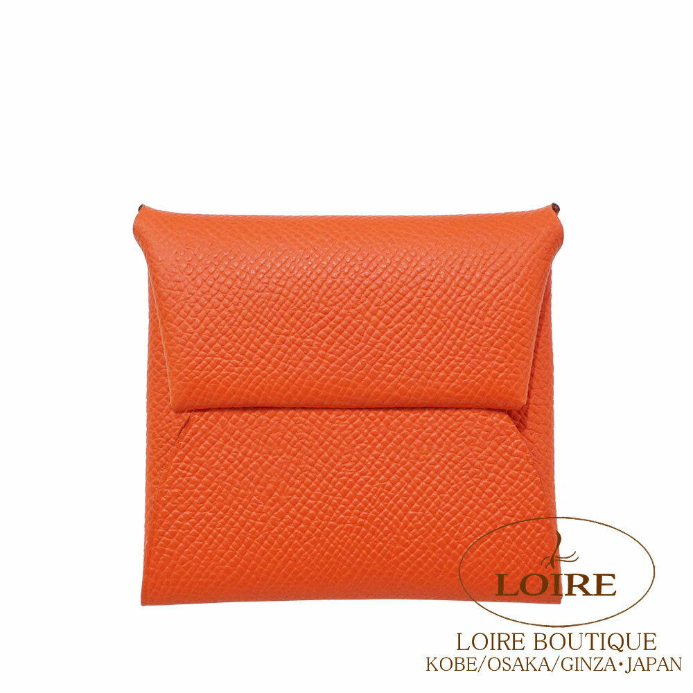 樂天商城 - エルメス バスティア コインケース カプシーヌ エプソン シルバー金具 HERMES Bastia Coin Case CAPUCINE(9T) Epsom Silver