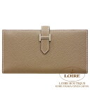 エルメス ベアン スフレ エトゥープ エプソン シルバー金具 HERMES Bearn Soufflet ETOUPE(18) Epsom Silver