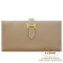 エルメス ベアン スフレ エトゥープ エプソン ゴールド金具 HERMES Bearn Soufflet ETOUPE(18) Epsom Gold
