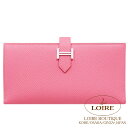 エルメス ベアン スフレ ローズアザレ エプソン シルバー金具 HERMES Bearn Soufflet ROSE AZALLE(8W) Epsom Silv...