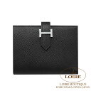 エルメス ベアン コンパクト クロ エプソン シルバー金具 HERMES Bearn Compact NOIR(89) Epsom Silver