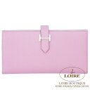 エルメス ベアン スフレ モーヴシルヴェストル エプソン シルバー金具 HERMES Bearn Soufflet MAUVE SYLVESTRE(X9) Ep...