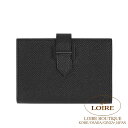 エルメス ベアン カードケース モノクローム クロ エプソン ブラック金具 HERMES Bearn Card Case Monochrome NOIR(89)...