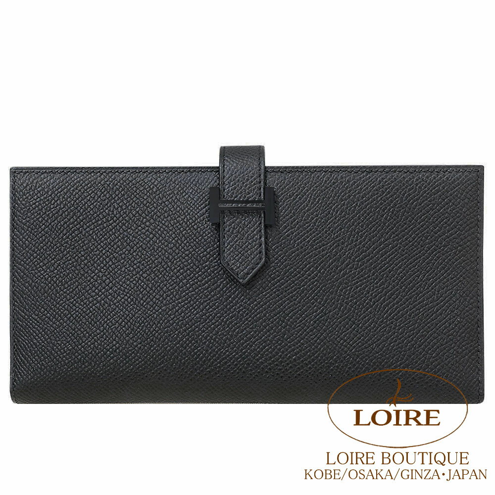 エルメス ベアン スフレ モノクローム クロ エプソン ブラック金具 HERMES Bearn Soufflet Monochrome NOIR(89) Epsom Black