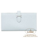 エルメス ベアン スフレ ブルーブリュム シェーブル シルバー金具 HERMES Bearn Soufflet BLEU BRUME(T0) Chevre Silver