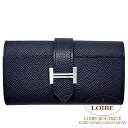 エルメス ベアン キーケース 4連 ブルーインディゴ エプソン シルバー金具 HERMES Bearn Key Case BLEU INDIGO(76) Epsom Silver