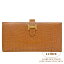 ᥹ ٥ ե   ꥲޥå ɶ HERMES Bearn Soufflet GOLD(37) Crocodile Alligator Matte Gold