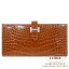 ᥹ ٥ ե ȥ她  ꥲ С HERMES Bearn Soufflet ETRUSQUE(32) Crocodile Alligator Silver