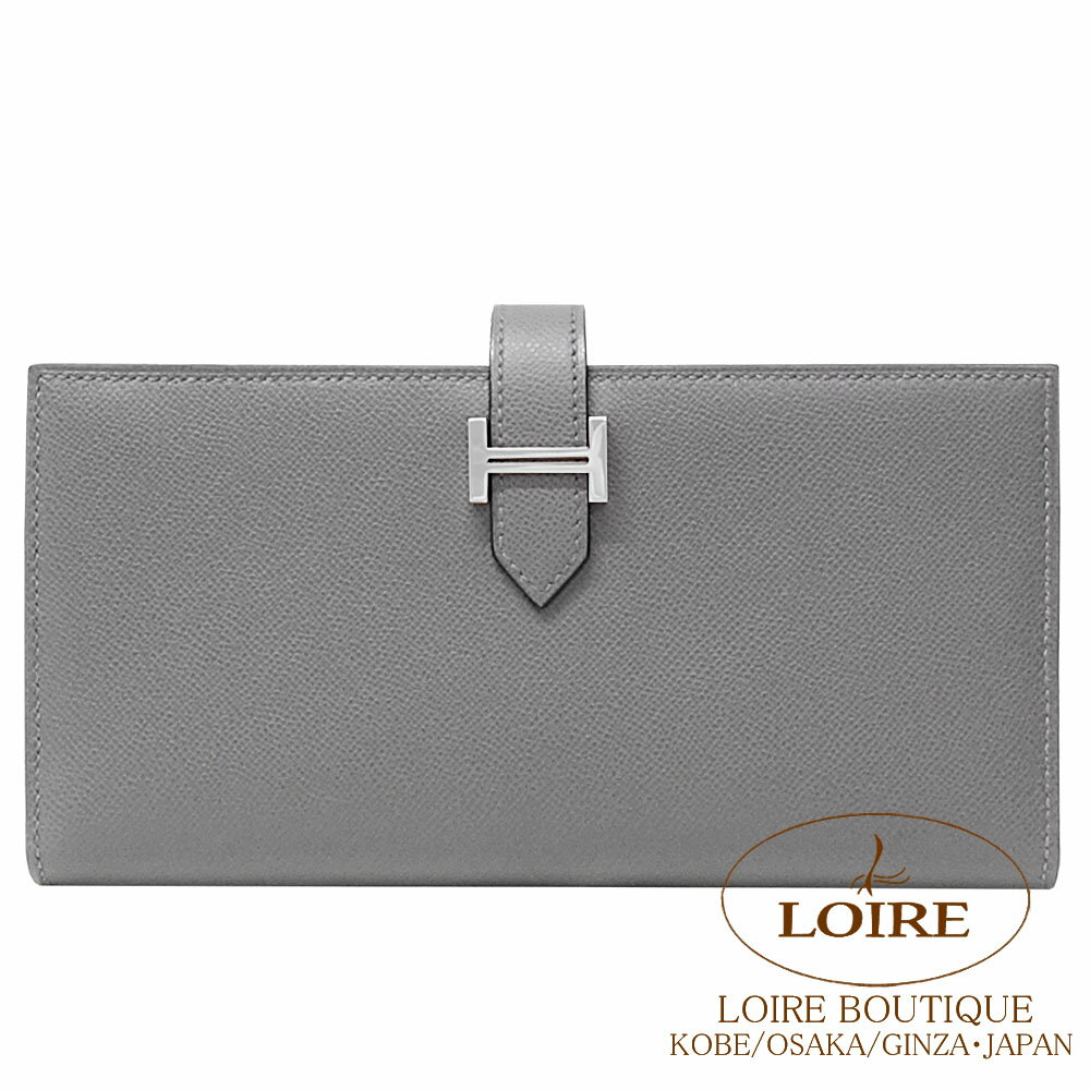 エルメス ベアン スフレ グリメイヤー ヴォー・マダム シルバー金具 HERMES Bearn Soufflet GRIS MEYER(0L) Veau Madame Silver