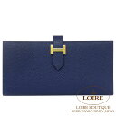 エルメス ベアン スフレ ブルーネイビー エプソン ゴールド金具 HERMES Bearn Soufflet BLUE NAVY(7U) Epsom Gold