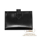 エルメス ベアン カードケース モノクローム クロ ボックスカーフ ブラック金具 HERMES Bearn Card Case Monochrome NOIR(89) Box Calfskin Black