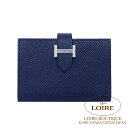 エルメス ベアン カードケース ブルーネイビー エプソン シルバー金具 HERMES Bearn Card Case BLUE NAVY(7U) Epsom Silver