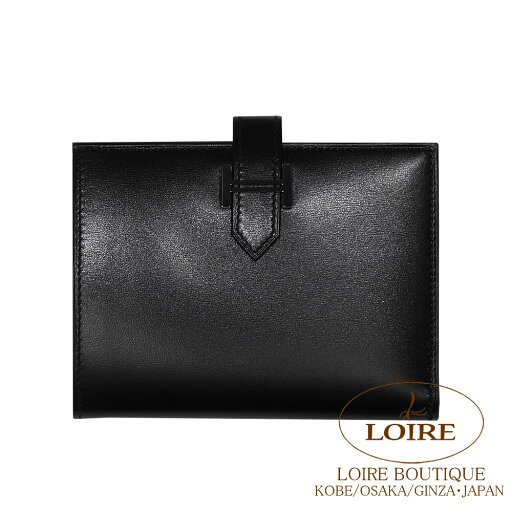 エルメス ベアン コンパクト モノクローム クロ ボックスカーフ ブラック金具 HERMES Bearn Compact Monochrome NOIR(89)Box Calf Black エルメス ベアン コンパクト モノクローム クロ ボックスカーフ ブラック金具 HERMES Bearn Compact Monochrome NOIR(89)Box Calf Black