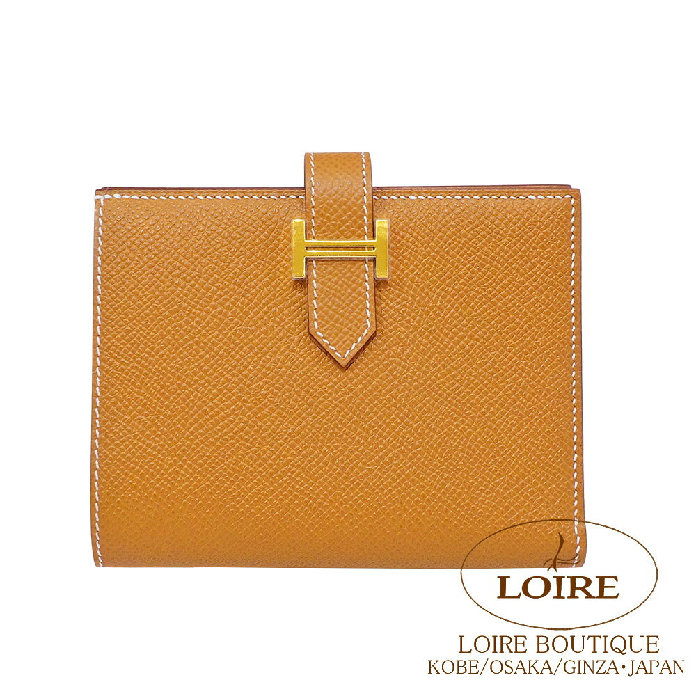エルメス ベアン コンパクト ゴールド エプソン ゴールド金具 HERMES Bearn Compact GOLD(37) Epsom Gold