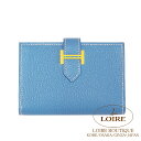 エルメス ベアン カードケース ニューブルージーン シェーブル ゴールド金具 HERMES Bearn Card Case NEW BLEUJEAN(D2) C...