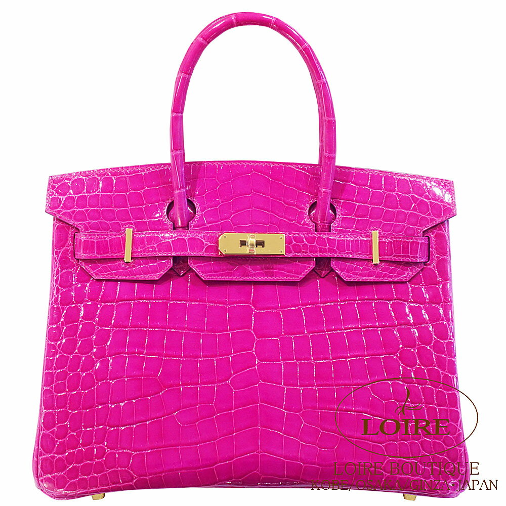 エルメス [HERMES]　バーキン 30cm [Birkin 30cm]　クロコダイル ニロティカス　ローズシェヘラザード[ROSE SHEHERAZADE(J5)]　ゴールド金具