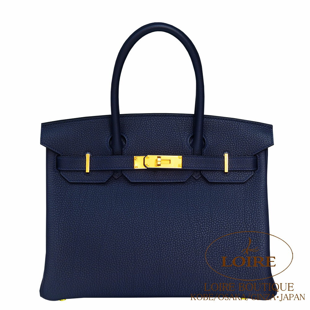 GX o[L 30 u[jC gS S[h HERMES Birkin 30 BLEU NUIT(2Z) Togo Gold