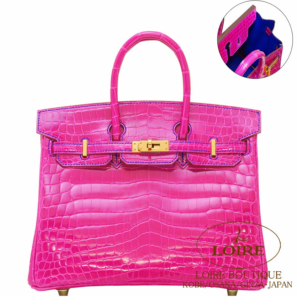 ᥹ С 25 ѡʥ إ饶ɡߥ֥롼쥯ȥå (֥롼쥯ȥåƥå)  ˥ƥ ɶ HERMES Birkin 25 ROSE SHEHERAZADE(J5)/BLEU ELECTRIQUE(7T) Niloticus Gol...