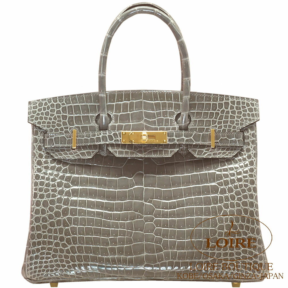 エルメス [HERMES]　バーキン 30cm [Birkin 30cm]　ポロサス　グリトゥールトゥレール (トゥルティールグレー)[GRIS TOURTERELLE(81)]　ゴールド金具