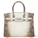 エルメス バーキン 30 ヒマラヤ シロクロコダイル ニロティカスマット シルバー金具 HERMES Birkin 30 HIMALAYA BLANC(01) Crocodile Niloticus Matte Silver