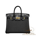 エルメス バーキン 25 タッチ クロ トゴ×リザード ゴールド金具 HERMES Birkin 25 Touch NOIR(89) Togo/Lizard Gold