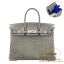 ᥹ С 25 ѡʥ ȥȥ졼¦֥롼쥯ȥå  ˥ƥ С HERMES Birkin 25 GRIS TOURTERELLE(81)/BLEU ELECTRIQUE(7T) Crocodile Niloticus Silver