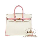 エルメス バーキン 25 パーソナル ナタ×ローズサクラ シェーブル ローズゴールド金具 HERMES Birkin 25 NATA(I2)//ROSE SAKURA(3Q) Chevre Rose Gold