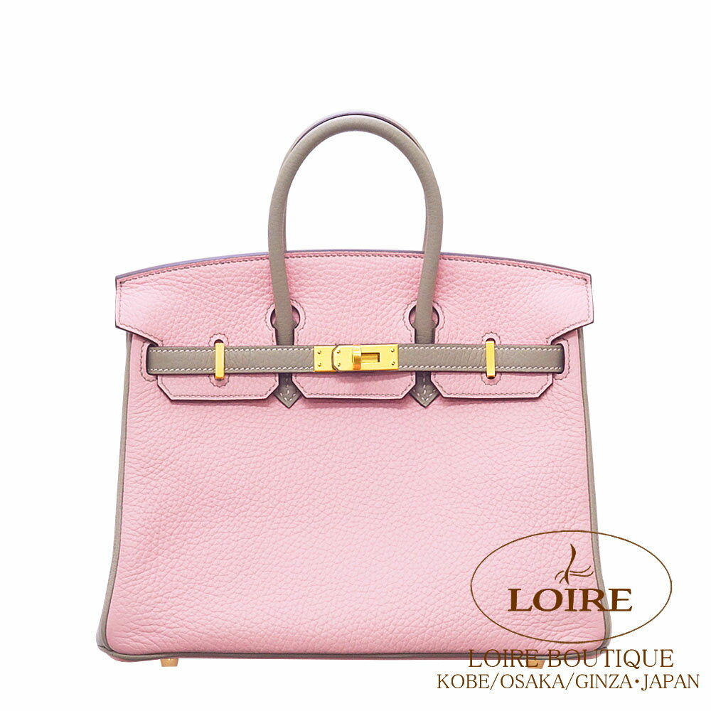 ᥹ С 25 ѡʥ ߥȥȥ졼(ȥȥ졼ߥ饹ƥå) ޥ ޥåȥɶ HERMES Birkin 25 ROSE SAKURA(3Q)/GRIS TOURTERELLE(81) Clemence Matte Gold