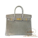 エルメス バーキン 25 クロコダイル ニロティカス グリトゥールトゥレール (トゥルティールグレー) ゴールド金具 HERMES Birkin 25 GRIS TOURTERELLE(81) Crocodile Niloticus Gold