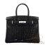 ᥹ С 30   ݥ С HERMES Birkin 30 NOIR(89) Crocodile Porosus Silver