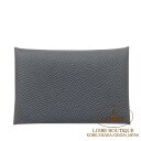 エルメス カルヴィ カードケース アルドワーズ エプソン シルバー金具 HERMES Calvi Card Case ARDOISE(85) Epsom Sil...