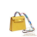 エルメス ケリートゥイリー パイユ タデラクト×シルク ゴールド金具 HERMES Kelly Twilly PAILLE(1A) Tadelakt/Silk Gold