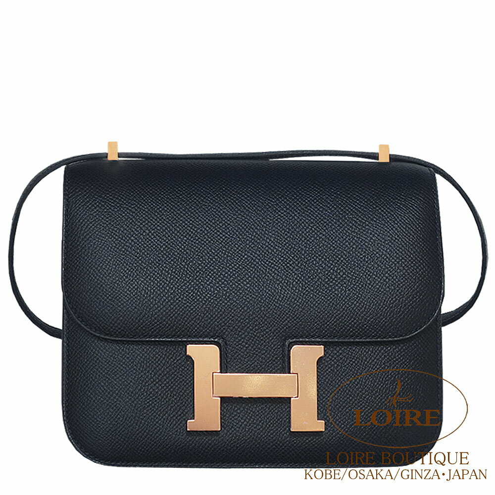 エルメス コンスタンス ミニ ミラー付きクロ エプソン ローズゴールド金具 HERMES Constance Mini NOIR(89) Epsom Rose Gold hardware