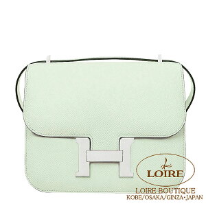 エルメス コンスタンス ミニ ミラー付きヴェールフィズ エプソン シルバー金具 HERMES Constance Mini VERT FIZZ(OS) Epsom Silver