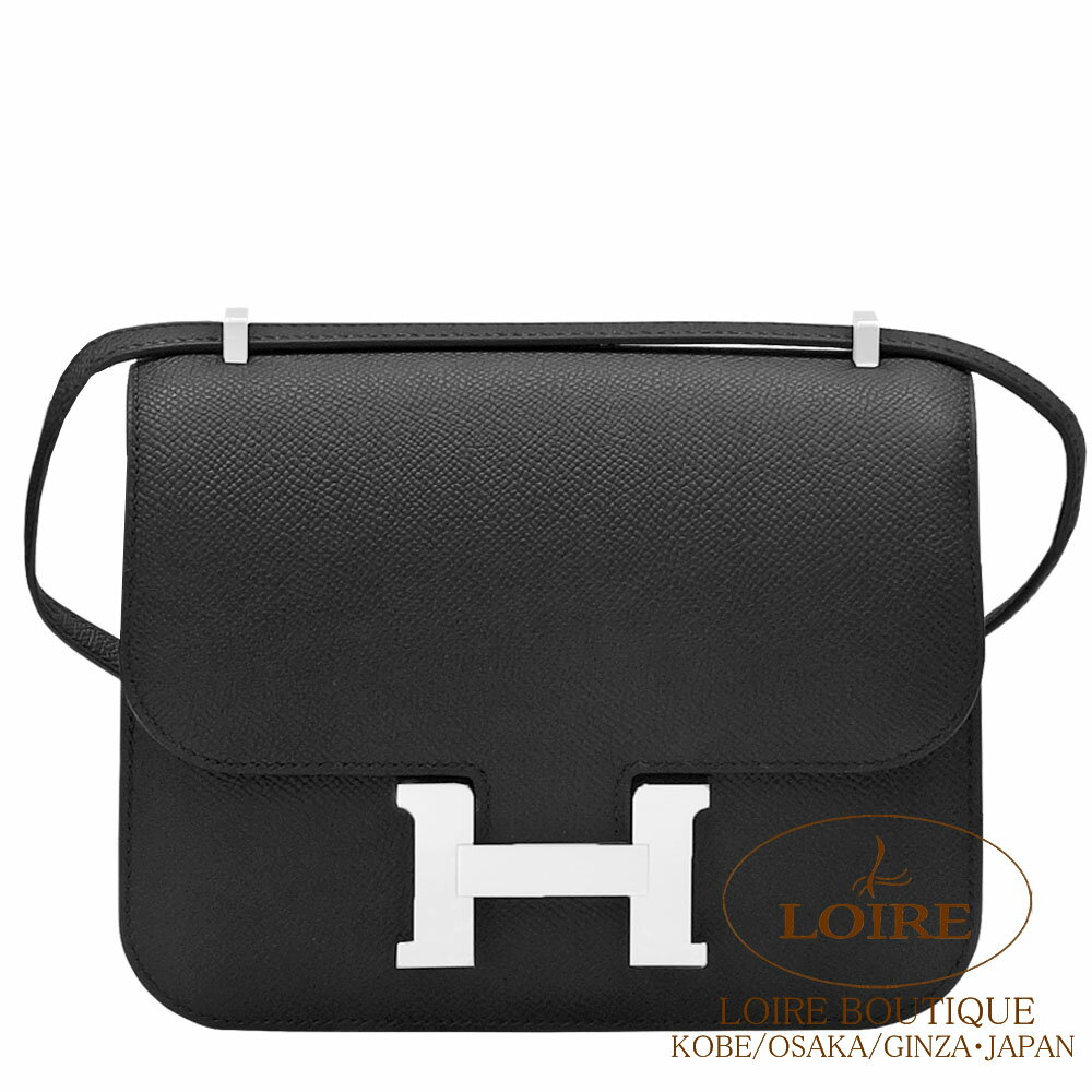 エルメス コンスタンス3 ミニ ミロワール クロ エプソン シルバー金具 HERMES Constance3 Mini Miroir NOIR(89) Epsom Silver