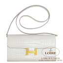 エルメス コンスタンストゥー・ゴー ベトン クロコダイル アリゲーターマット ゴールド金具 HERMES Constance To Go BETON(8L) Crocodile Alligator Matte Gold