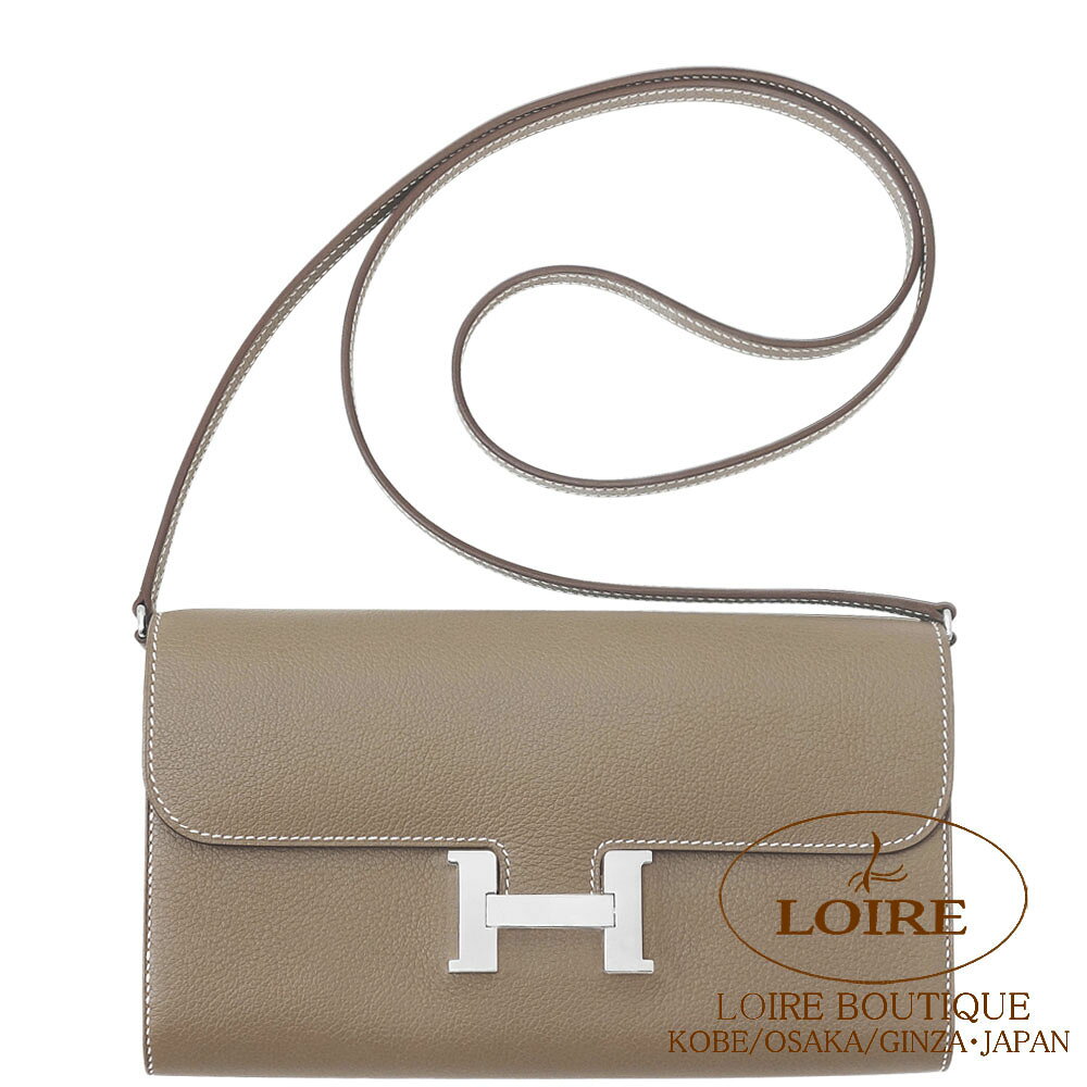 樂天商城 - エルメス コンスタンストゥー・ゴー エトゥープ ヴォー・エヴァーカラー シルバー金具 HERMES Constance To Go ETOUPE(18) Evercolor Silver