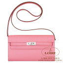 エルメス ケリートゥー・ゴー ローズコンフェッティ エプソン シルバー金具 HERMES Kelly To Go ROSE CONFETTI(1Q) Epsom Silver