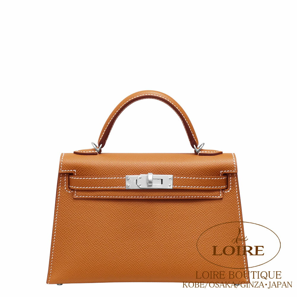 ����᥹ ���꡼�ߥ�2 ������� ���ץ��� ����С���� HERMES Kelly Mini 2 GOLD(37) Epsom Silver