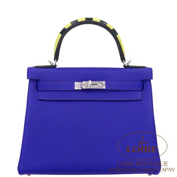 エルメス ケリートロット 28 内縫 ブルーエレクトリック×ブルーインディゴ×ライム×ヴェールフォンセ トゴ×ボックスカーフ×シェーブル シルバー金具 HERMES Kelly Autrot 28 BLEU ELECTRIQUE/BLEU INDIGO/LIME/VERT FONCE Togo/Calf/Chevre Silver