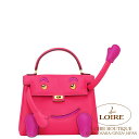 エルメス ケリードール パーソナル ローズエクストレーム×ローズパープル スイフト ゴールド金具 HERMES Kelly Doll ROSE EXTREME(I6)/ROSE POURPRE(L3) Swift Gold