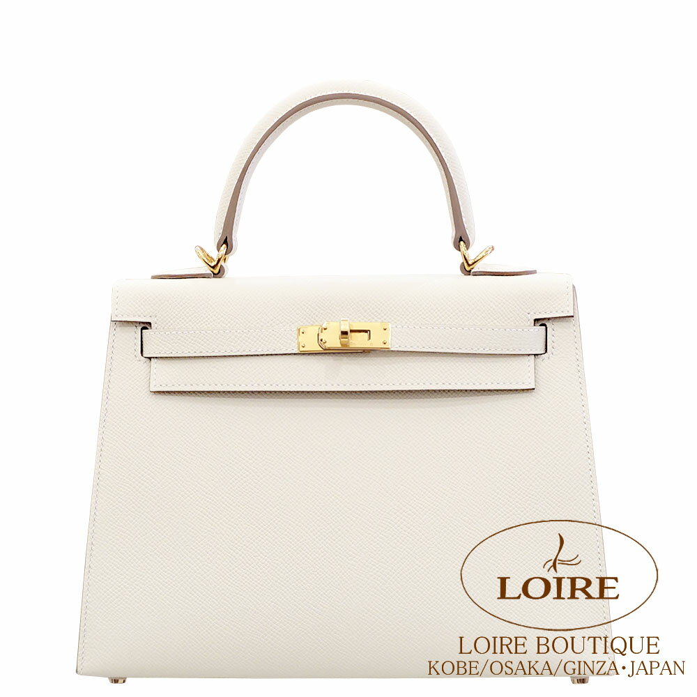 エルメス ケリー 25 外縫 クレ エプソン ゴールド金具 HERMES Kelly 25 Sellier CRAIE(10) Epsom Goldのサムネイル