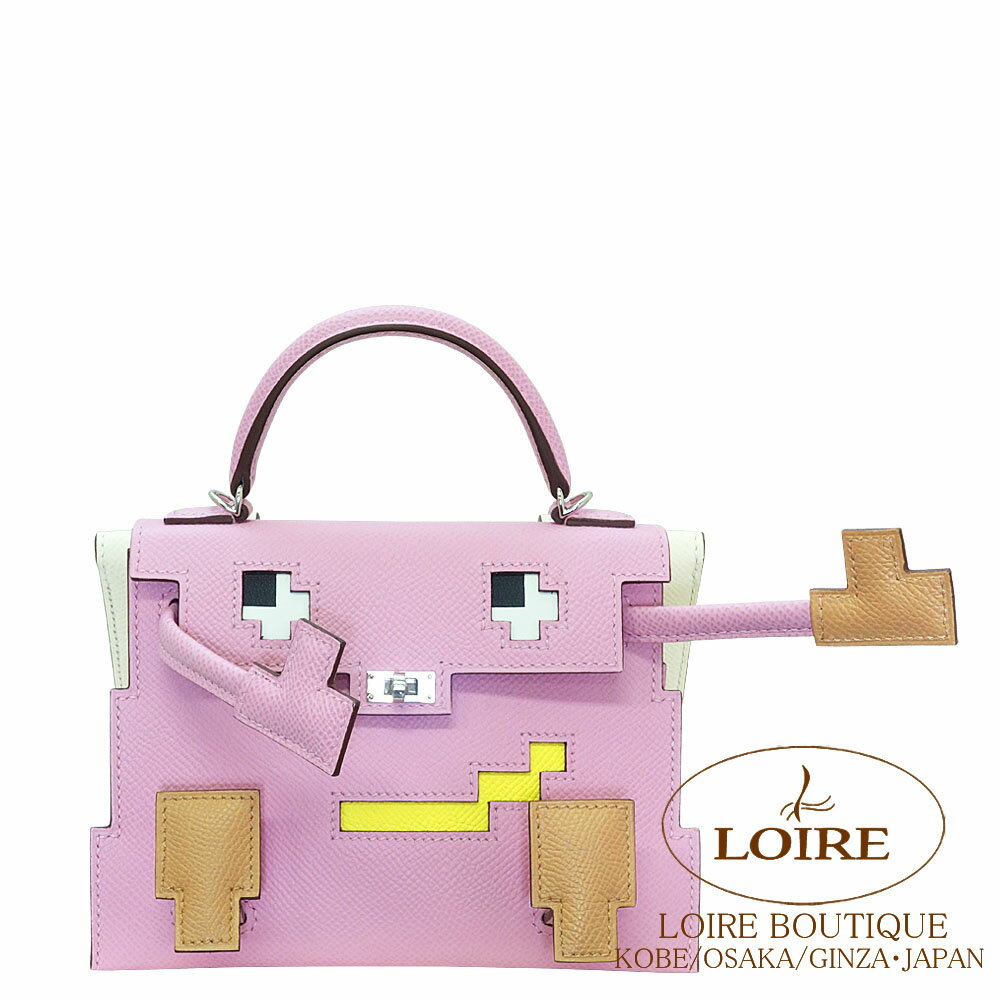 エルメス ケリードール ピクト モーヴシルヴェストル×チャイ×ライム×ナタ エプソン シルバー金具 HERMES Kelly Doll Picto MAUVE SYLVESTRE(X9)/CHAI(0M)/LIME(9R)/NATA(I2) Epsom Silver