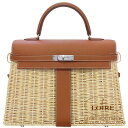 エルメス ケリー ピクニック 35 ナチュラル×フォーブ 柳×バレニア シルバー金具 HERMES Kelly 35cm Picnic NATUREL(26)/FAUVE(34) Willow/Barenia Silver