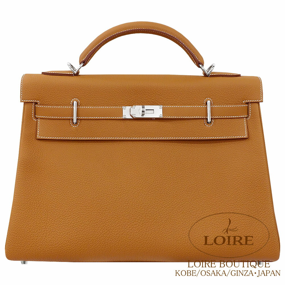 エルメス ケリー 42 内縫 マキシゴールド トゴ シルバー金具 HERMES Kelly 42 Retourne Maxi GOLD(37) Togo Silver