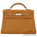 エルメス ケリー 42 内縫 マキシゴールド トゴ シルバー金具 HERMES Kelly 42 Retourne Maxi GOLD(37) Togo Silver