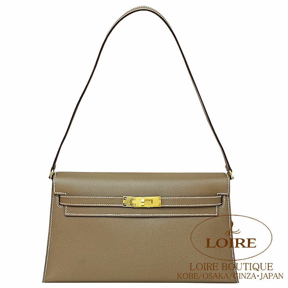樂天商城 - エルメス ケリーエラン エトゥープ ヴォー・マダム ゴールド金具 HERMES Kelly Elan ETOUPE(18) Veau Madame Gold