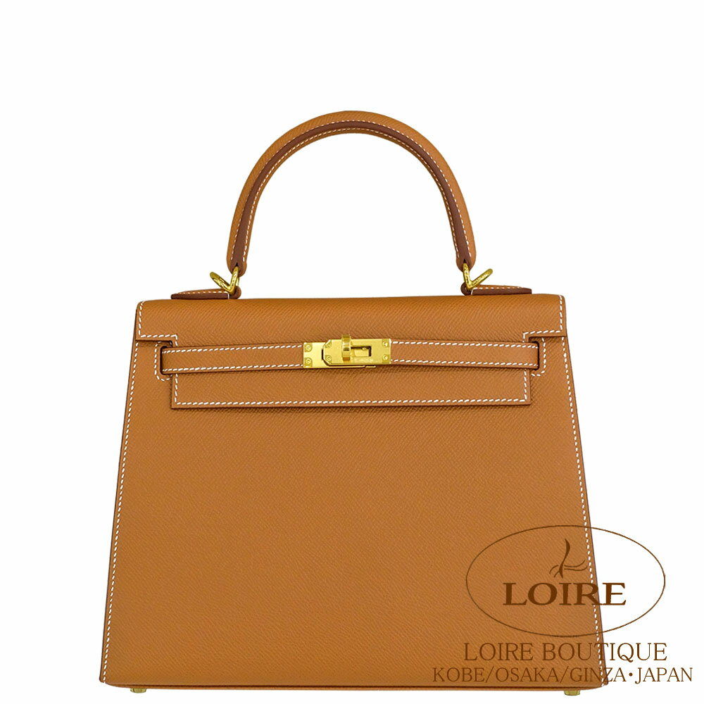 樂天商城 - エルメス ケリー 25 外縫 ゴールド エプソン ゴールド金具 HERMES Kelly 25 Sellier GOLD(37) Epsom Gold