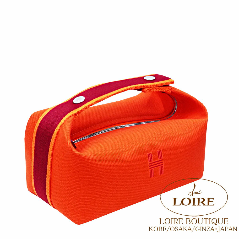 エルメス ブリッド・ア・ブラック PM フュー×ルージュアッシュ コットン×ポリアミド シルバー金具HERMES Bride・a・Brac PM FEU(9J)/ROUGE H(55) Cotton/Polyamide Silverのサムネイル
