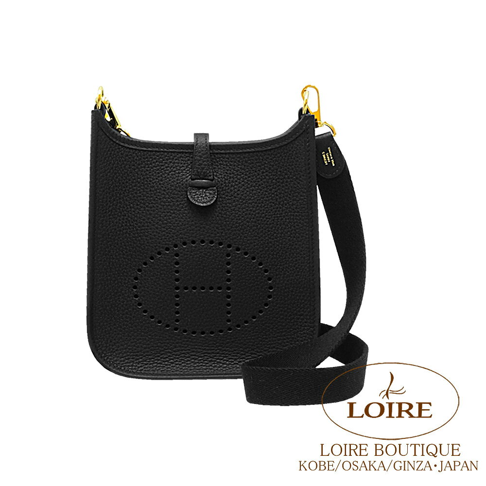 エルメス エヴリン アマゾン TPM クロ クレマンス ゴールド金具 HERMES Evelyne Amazone TPM NOIR(89) Clemence Gold